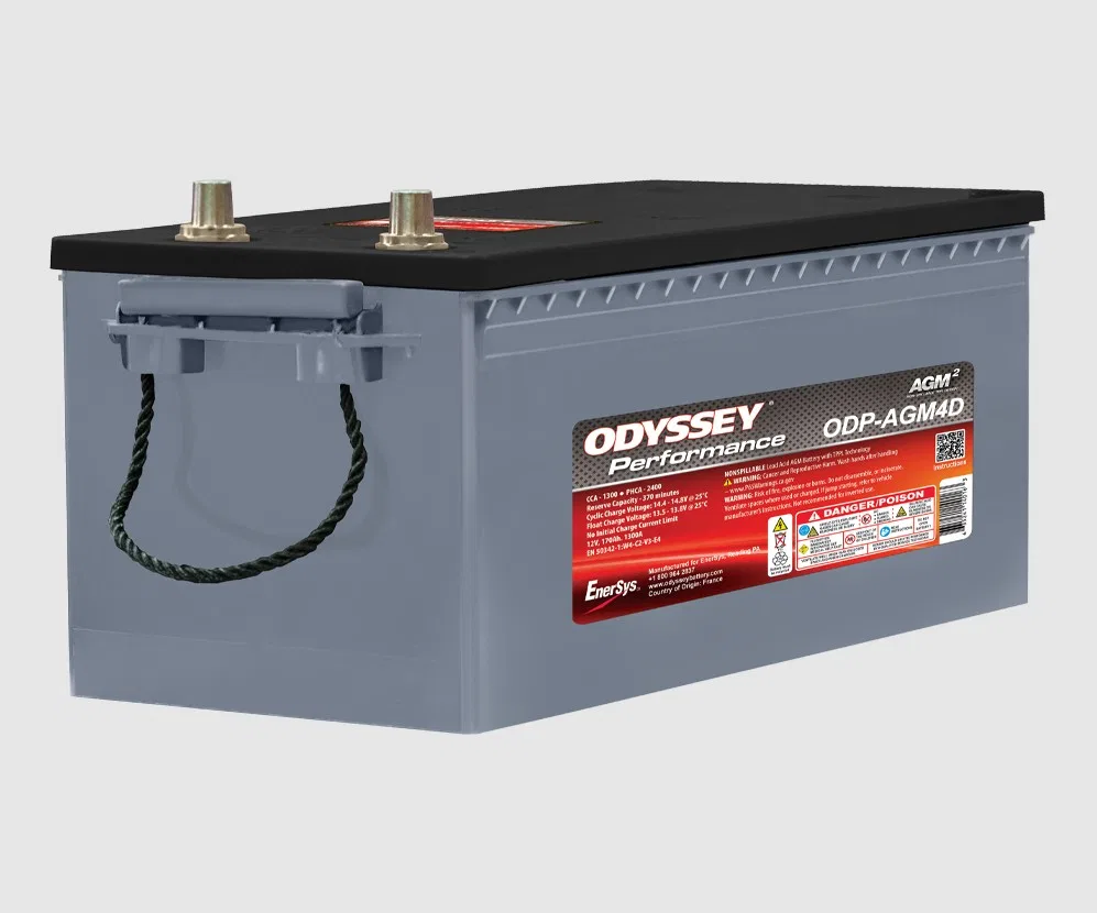 ODP-AGM4D – ODYSSEY Battery, 12 Volt 1300 Cold Cranking Amps/ 2400 Pulse Hot Cranking Amps Standard Post Top Terminal...